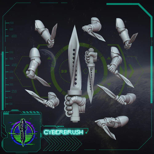 Rapt'Ops Knife Set 2 – 3D printed resin combat knives for 32mm miniatures