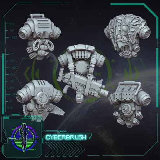 Rapt'Ops Backpack Set 1 – 3D printed resin tactical backpacks for 32mm miniatures