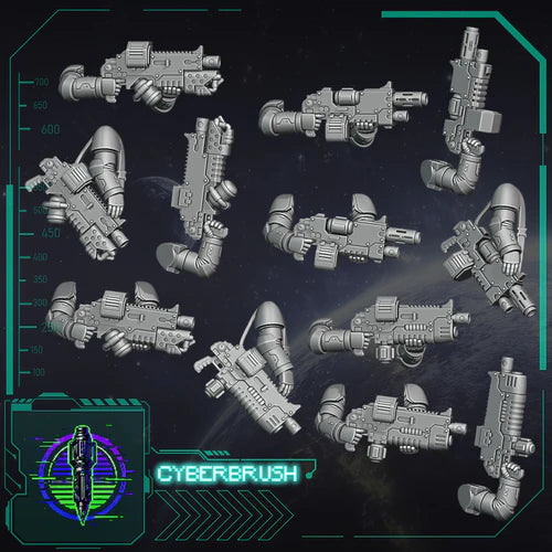 Combi Weapons Bundle – 3D printed resin combi weapons for 32mm miniatures