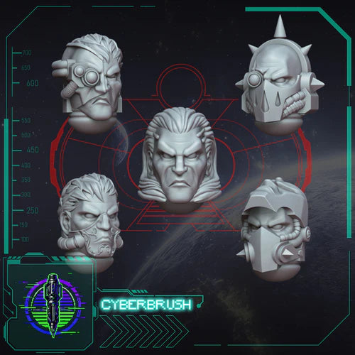 Crimson Angels Heads – 3D printed resin heads for 32mm miniatures