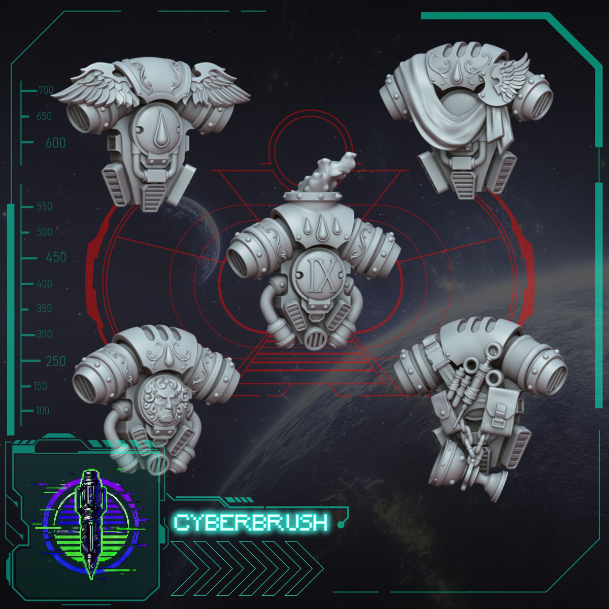 Crimson Angels Backpacks – 3D printed resin backpacks for 32mm miniatures