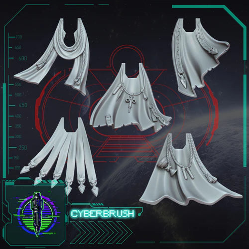 Crimson Angels Cloaks – 3D printed resin cloaks for 32mm miniatures