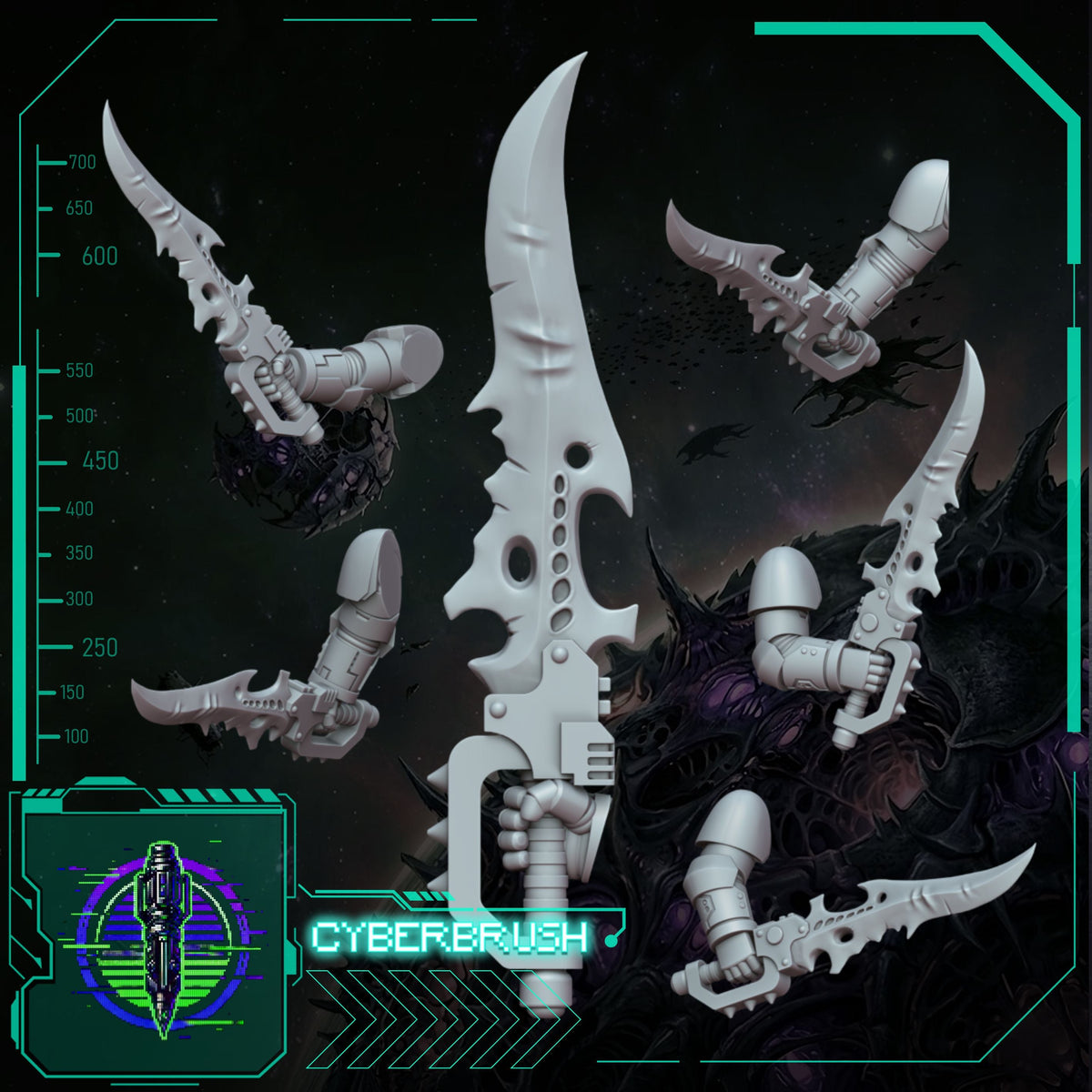 Space Bug Hunters Sword – 3D printed resin swords for 32mm miniatures