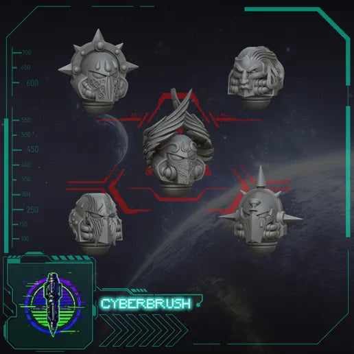 Crimson Angels Head Set 1 – 3D printed resin heads for 32mm miniatures