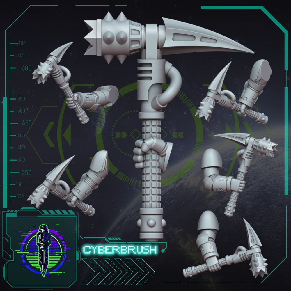 Rapt'Ops Hammer Set 1 – 3D printed resin hammers for 32mm miniatures