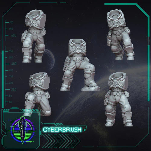 Recon Body Set 1 – 3D printed resin recon torsos for 32mm miniatures