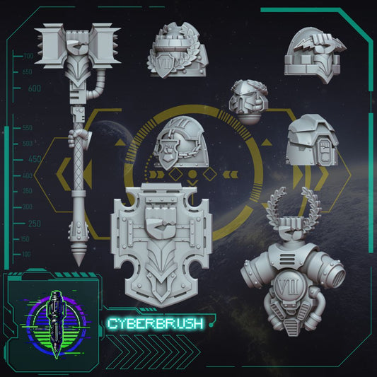 Imperial Hand Upgrade Kit – 3D printed resin upgrade bits for 32mm miniatures