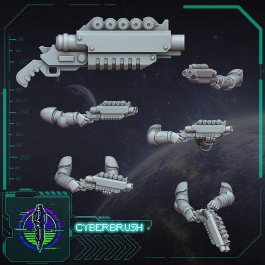 Shotgun Arms – 3D printed resin arms with shotguns for 32mm miniatures