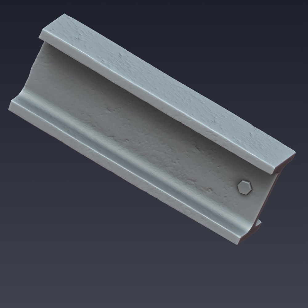 Steel Beam – 3D printed resin steel girders for bases, view 2