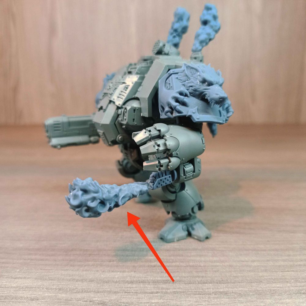 Smoke & Fire Mech Kit – 3D printed resin smoke and fire effects, view 2