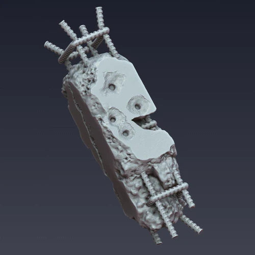 Concrete Blocs – 3D printed resin concrete blocks for miniature bases, view 4