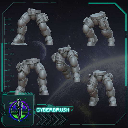 Marine Legs – 3D printed resin posed legs for 32mm true-scale miniatures