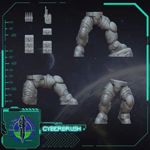 Sniper Marine Legs – 3D printed resin kneeling sniper legs for 32mm miniatures