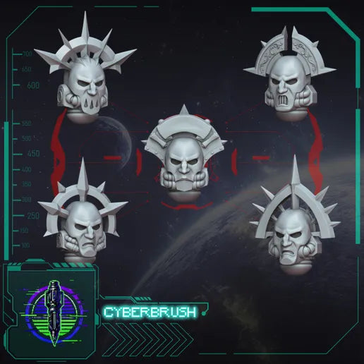 Crimson Angels Head Set – 3D printed resin heads for 32mm miniatures