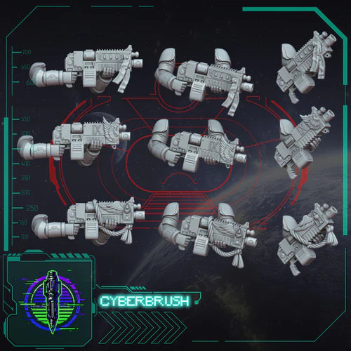 Crimson Angels Assault Rifles – 3D printed resin rifles for 32mm miniatures