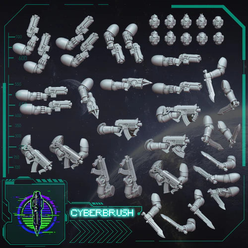 Raiders Bundle – 3D printed resin raider upgrade bits for 32mm miniatures