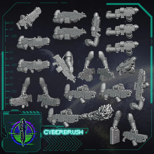 Marine Guns Bundle – 3D printed resin rifles for 32mm true-scale miniatures