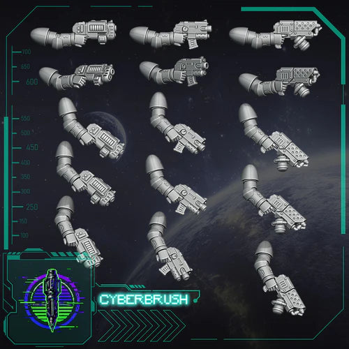 Marine Pistols Bundle – 3D printed resin pistols for 32mm true-scale miniatures