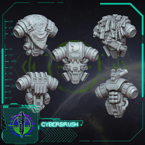 Rapt'Ops Backpack Set 2 – 3D printed resin tactical backpacks for 32mm miniatures