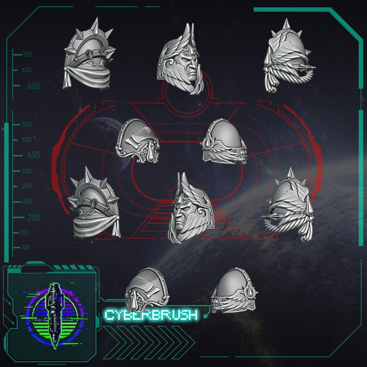 Crimson Angels Shoulder Pads – 3D printed resin pauldrons for 32mm miniatures