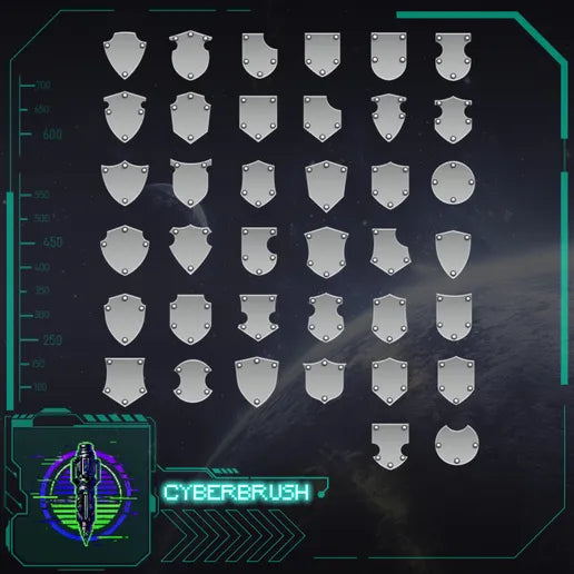 Shoulder Shields – 3D printed resin reinforced shoulder plates for 32mm miniatures