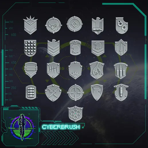 Rapt'Ops Shoulder Shields – 3D printed resin reinforced shoulder plates for 32mm miniatures