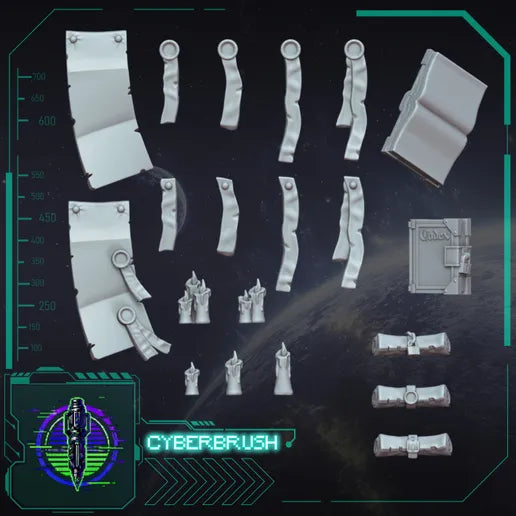 Scrolls & Seals – 3D printed resin parchments and wax seals for 32mm miniatures