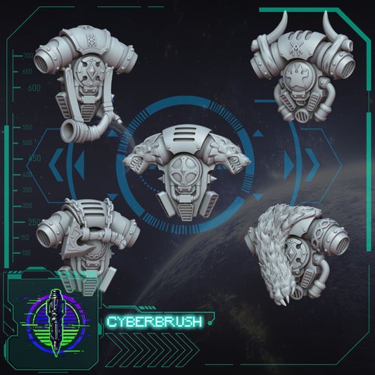 Space Viking Backpack Set 2 – 3D printed resin Nordic backpacks for 32mm miniatures