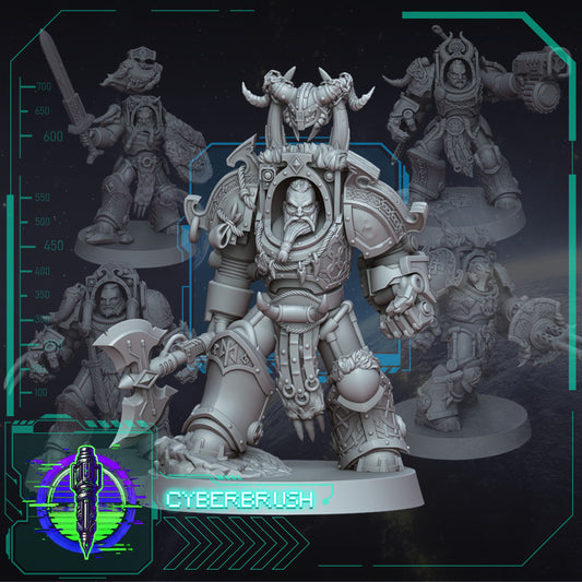 Space Vikings Exterminators – 3D printed resin Nordic flamer squad miniatures, 32mm scale
