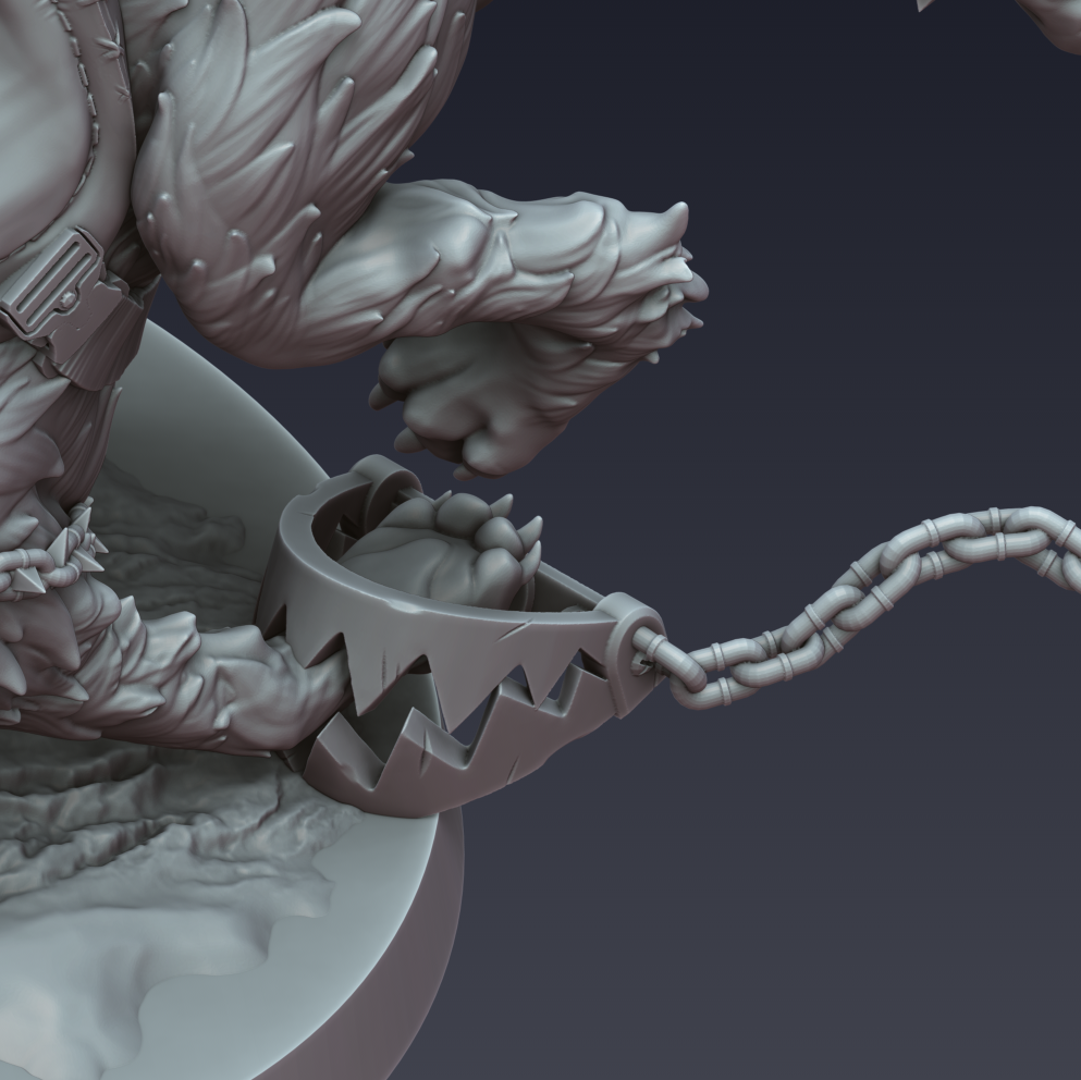 Stormwolf Rider 4 – 3D printed resin wolf rider miniature, view 6