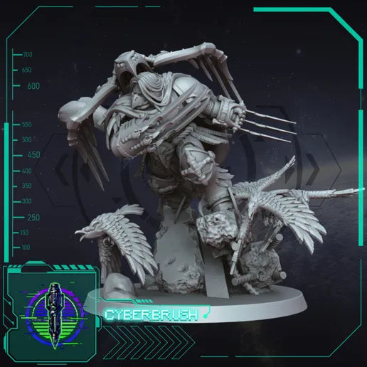 Shadowstrike, The Raven Lord – 3D printed resin Crow Legion hero miniature, 32mm scale