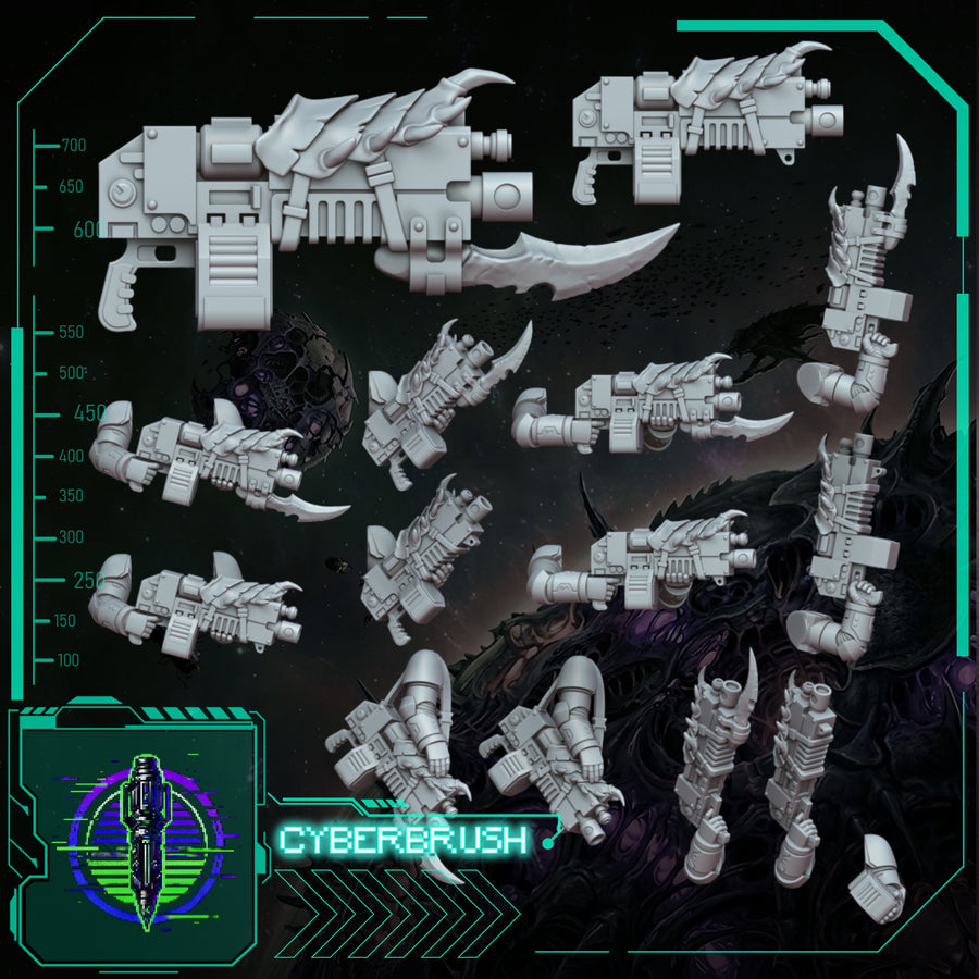 Space Bug Hunters Guns – 3D printed resin rifles for 32mm miniatures