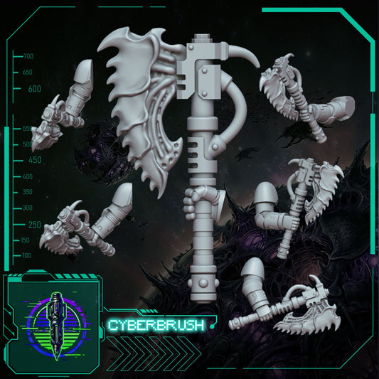 Space Bug Hunters Axe – 3D printed resin axes for 32mm miniatures
