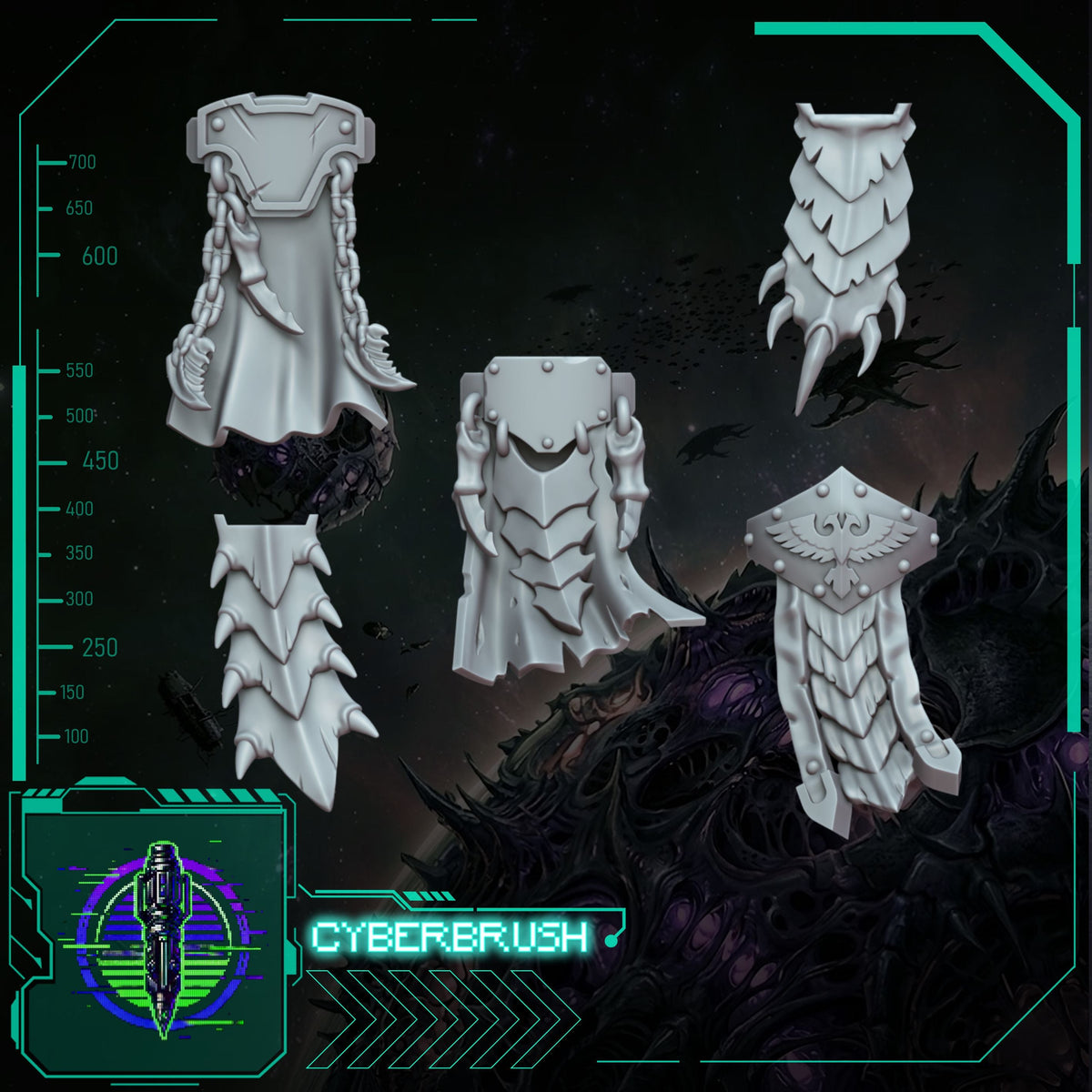 Space Bug Hunters Loincloths – 3D printed resin loincloths for 32mm miniatures