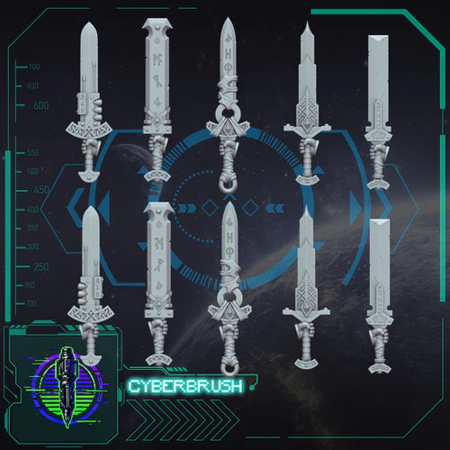 Space Vikings Close Combat Arsenal – 3D printed resin melee weapons, view 5