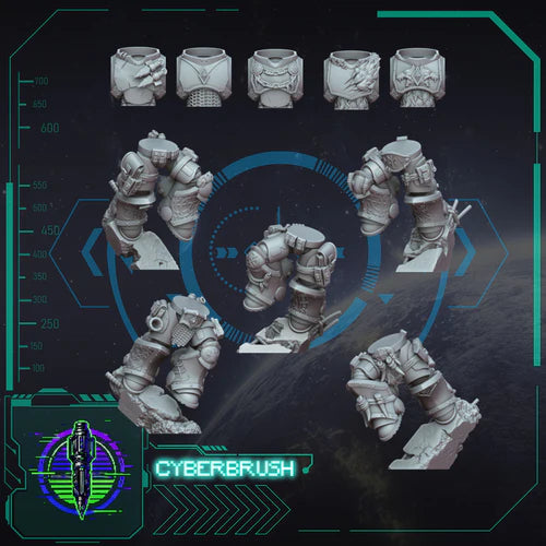 Space Vikings Assault Body – 3D printed resin Nordic assault torsos for 32mm miniatures