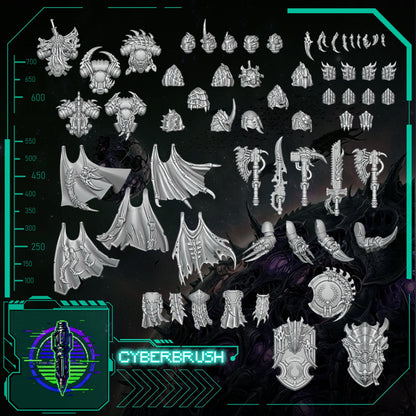 Space Bug Hunters Bundle, Build 5 Units – 3D printed resin conversion bits for 32mm miniatures