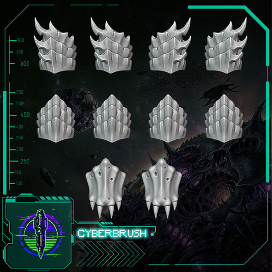 Space Bug Hunters Forearms – 3D printed resin armoured forearms for 32mm miniatures