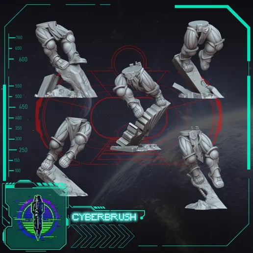 Crimson Guard Legs – 3D printed resin armoured legs for 32mm miniatures