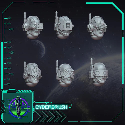Recon Heads – 3D printed resin recon helmets for 32mm miniatures