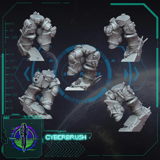 Space Viking Assault Legs – 3D printed resin charging legs with fur trim for 32mm miniatures