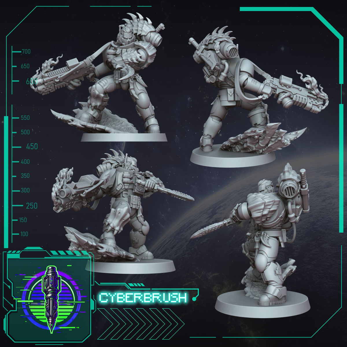Space Bug Hunter Lieutenant – 3D printed resin officer miniature, view 2