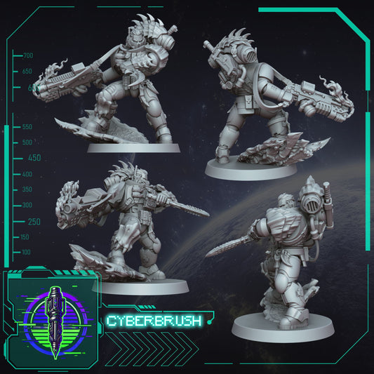 Space Bug Hunter Lieutenant – 3D printed resin officer miniature, view 2